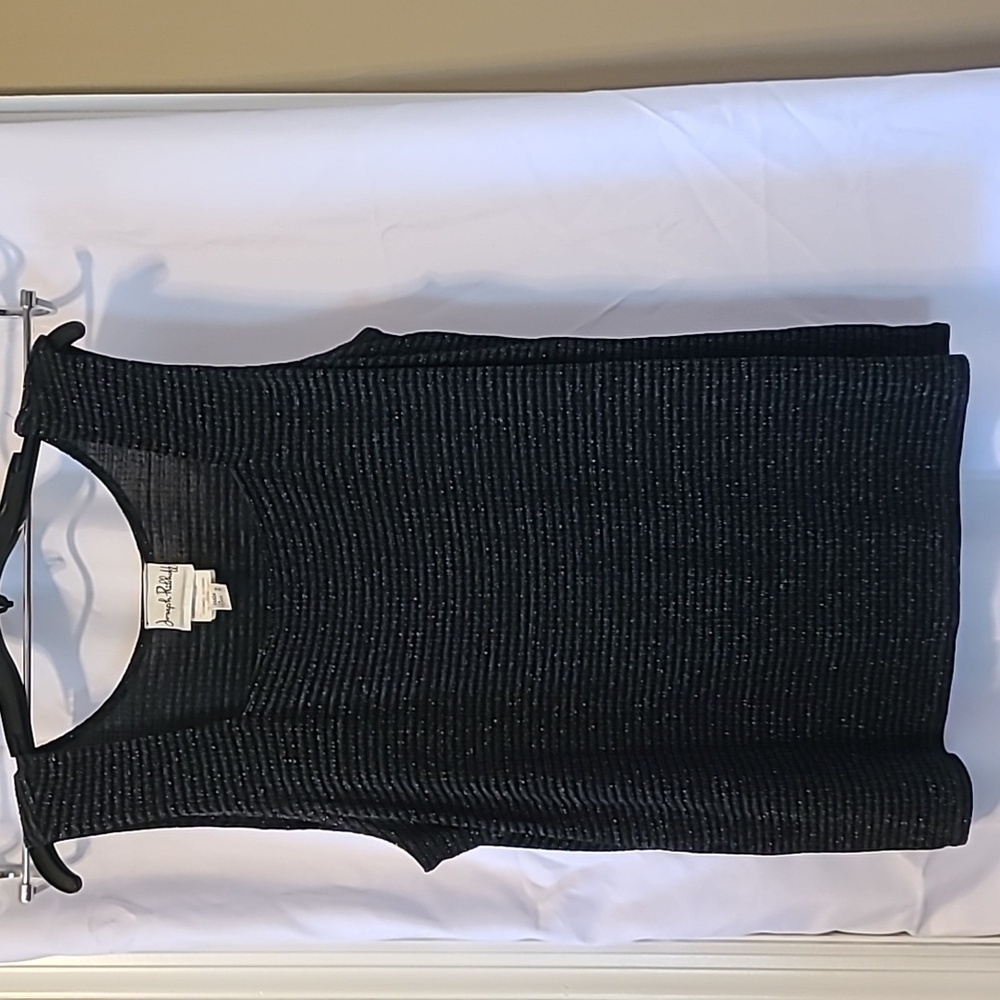 Joseph Ribkoff Black/Silver Sleeveless U Neck Top Womens Sz 18
